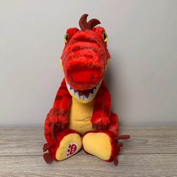 BuildABear Toys Buildabear Bab Dinosaur 9 Red Raptor Plush